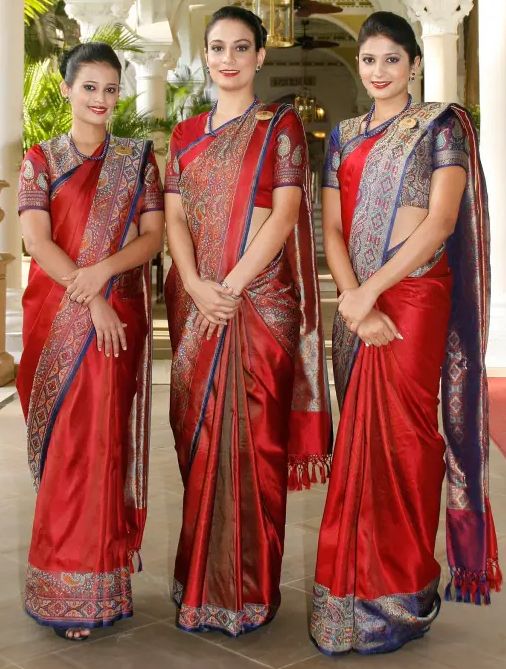 Trident hospitality uniform — silk saree programme
