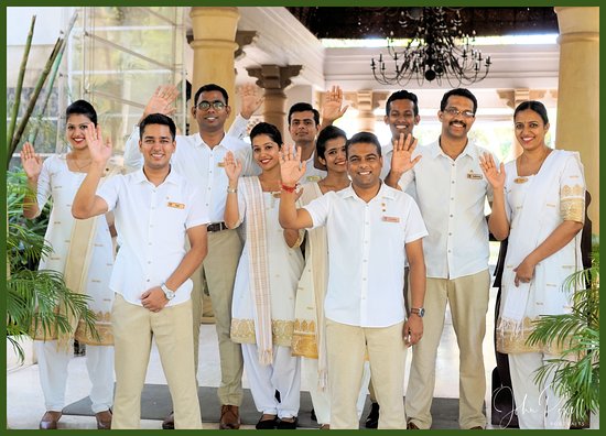 Hospitality staff in coordinated Auraa uniform programme